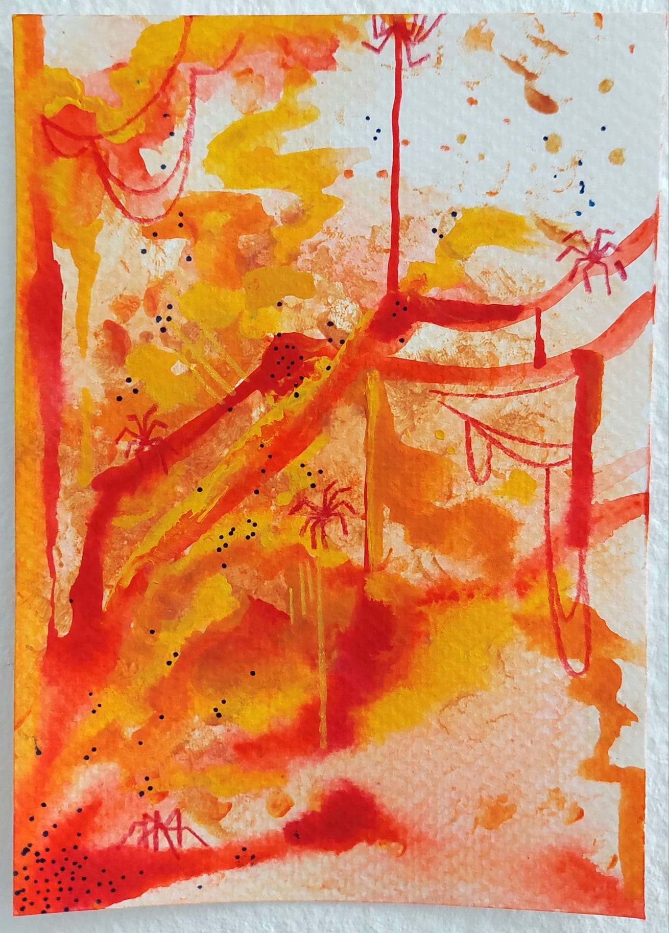 painting and pen